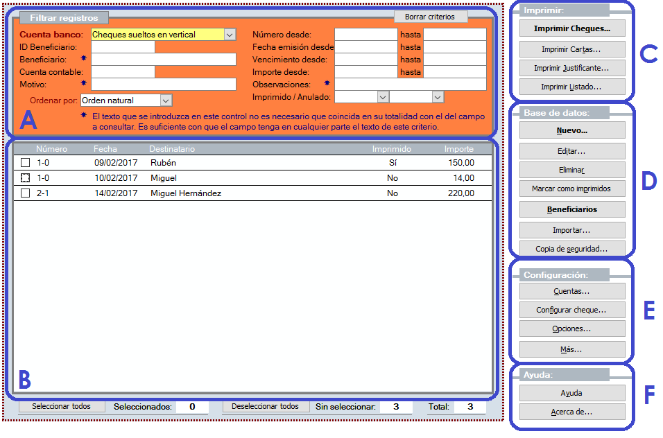 Los bloques estructurales de acceso a los cheques y pagarés registrados